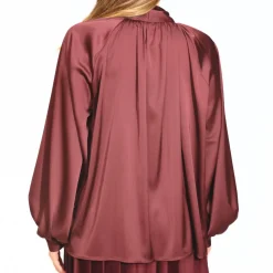 VICOLO BLUSA 1562 FIOCCO BORDEAUX
