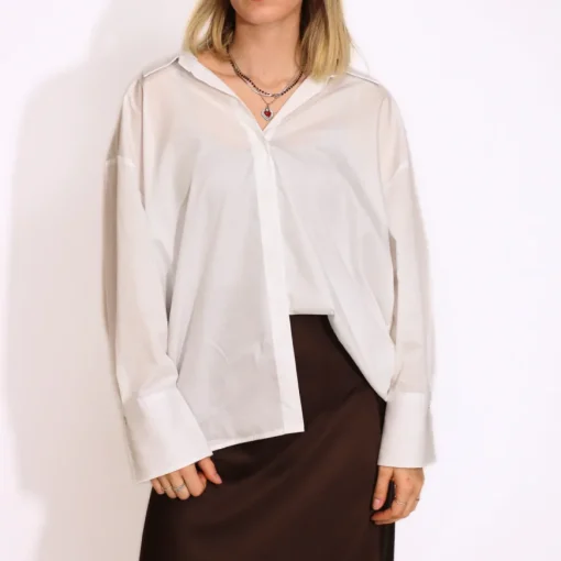 VICOLO CAMICIA OVER 408 BIANCO