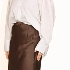 VICOLO GONNA 250 SATIN MARRONE