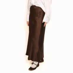 VICOLO GONNA 250 SATIN MARRONE