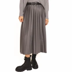VICOLO GONNA PIEGHE 1599 GRIGIO