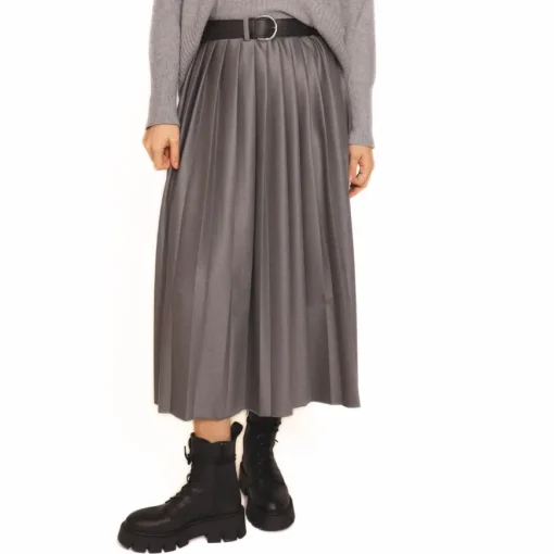 VICOLO GONNA PIEGHE 1599 GRIGIO