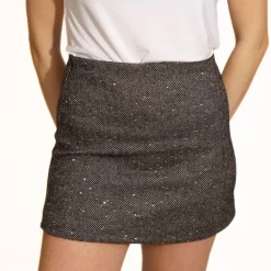 VICOLO GONNA TS1332 SPINA PESCE MARRONE