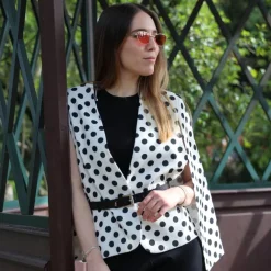 VICOLO MANTELLA 1441 POIS BIANCO/NERO